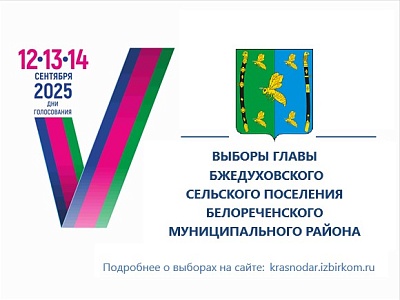 Назначены выборы главы Бжедуховского сельского поселения Белореченского муниципального района Краснодарского края